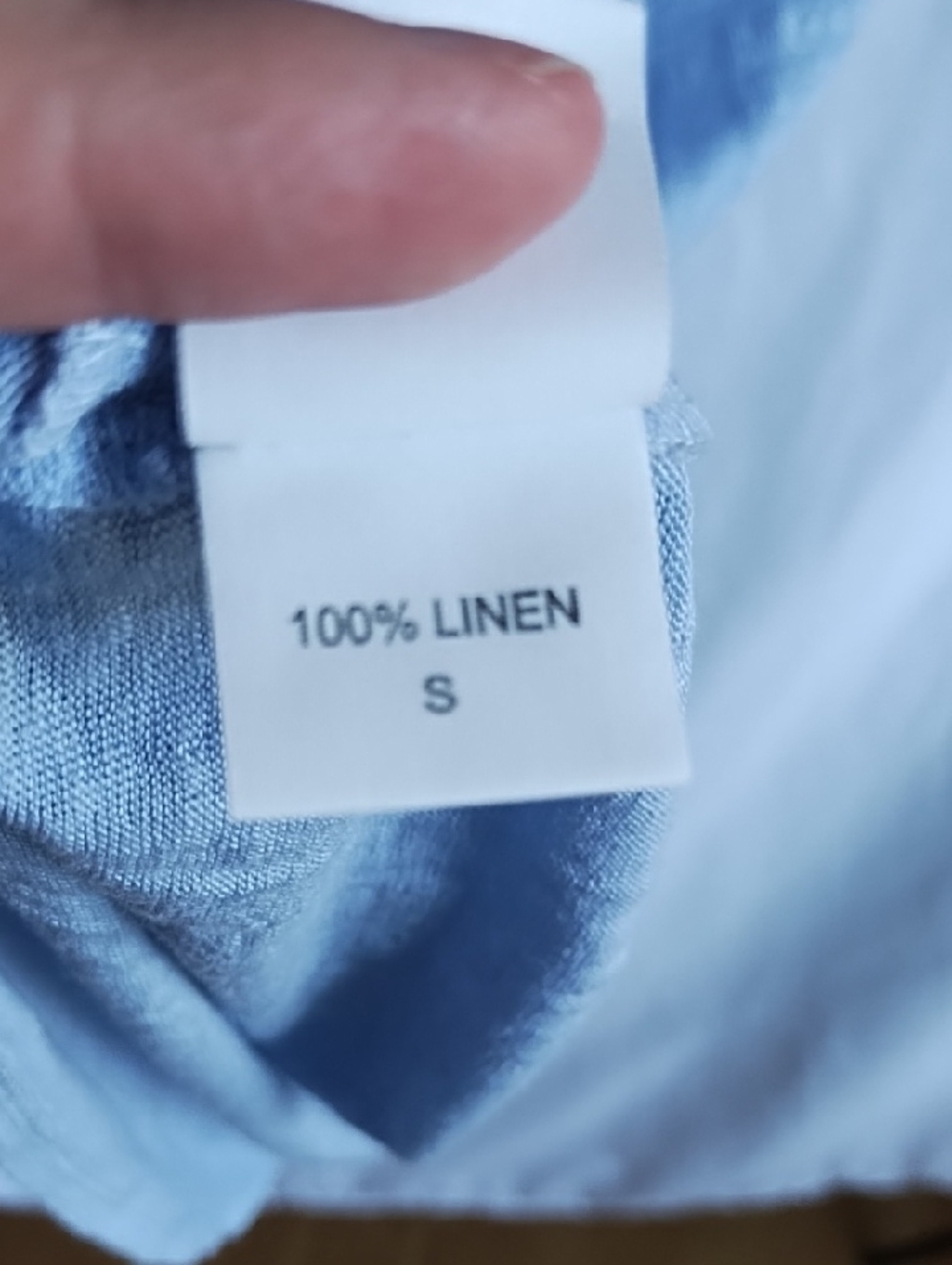Eileen Fisher Powder Blue Linen Tunic - Picture 5 of 5